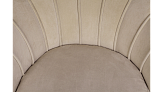 Низкое кресло ракушка Pearl Taupe на черных ножках №5