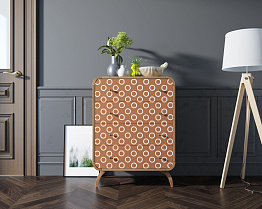 Высокий комод "Ellipse Print" с четырьмя ящиками принт 3 арт EL05/print_3