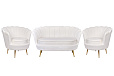Комплект кресел и дивана ракушка Pearl Double Beige