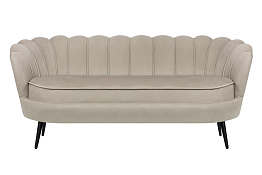 Диван ракушка для гостиниц Pearl Triple Taupe на черных ножках в Екатеринбурге