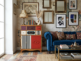 Вертикальный комод "Гуашь (Gouache)" (2 ящика) арт G20016ETG/1