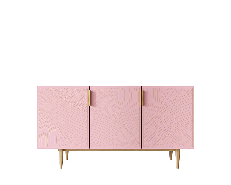 Комод с тремя дверками "Line" LN02/GR1/pink