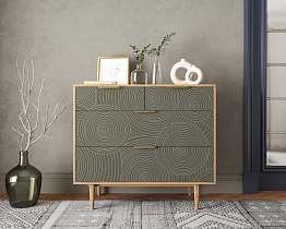 Комод с четыремя ящиками "Line" R22/browngrey
