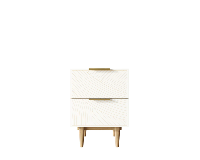 Тумбочка с двумя ящиками "Line" LN07/GR1/beige