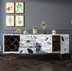 Комод "Berber" удлиненный с бутылочницей 9 принт арт BB15/Print_09