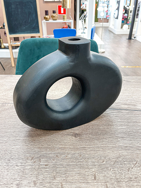 421265 Ваза декоративная MELOBODY, L255, B75, H180, дерево, черный в Екатеринбурге 421265 Ваза декоративная MELOBODY, L255, B75, H180, дерево, черный