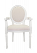 Мягкий стул с подлокотниками Volker Arm Beige and White №0