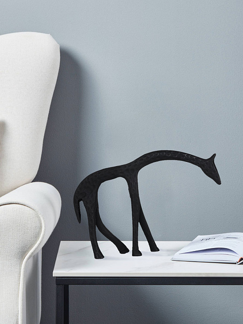 427032 Статуэтка Жираф SUZU, L165, B30, H115, алюминий, черный