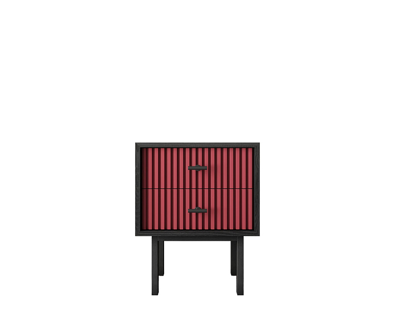 Тумбочка с двумя ящиками "Emerson" арт EM16/red/L