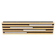 390428 Настенно-потолочный светильник MARREIRA, 4x9W(LED), 4200lm, L780, B220, H60, сталь, черн/дерево