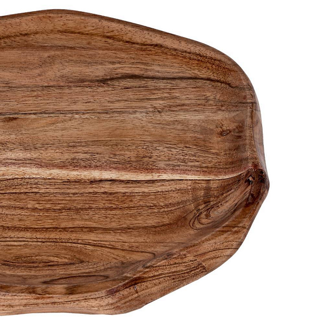 427046 Тарелка декоративная FORLEYET, L300, B270, H25, дерево, натуральный в Екатеринбурге 427046 Тарелка декоративная FORLEYET, L300, B270, H25, дерево, натуральный