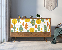 Комод "Berber" три дверки и три ящика 30 принт арт BB24/Print_30