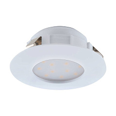 95817 Светодиодный встраиваемый светильник PINEDA, 1х4,9W(LED), ?78, IP44, пластик, белый