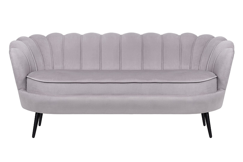 Дизайнерский диван для гостиниц Pearl Triple Grey на черных ножках в Екатеринбурге Дизайнерский диван для гостиниц Pearl Triple Grey на черных ножках