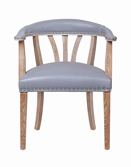 Мягкий стул с подлокотниками Tanner Gray Leather в Екатеринбурге Мягкий стул с подлокотниками Tanner Gray Leather