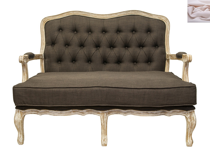 Двухместный дизайнерский диван Yareli Brown V2