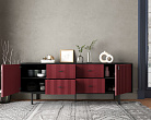 Комод две дверки и четыре ящика "Emerson" арт EM19/red/L №1