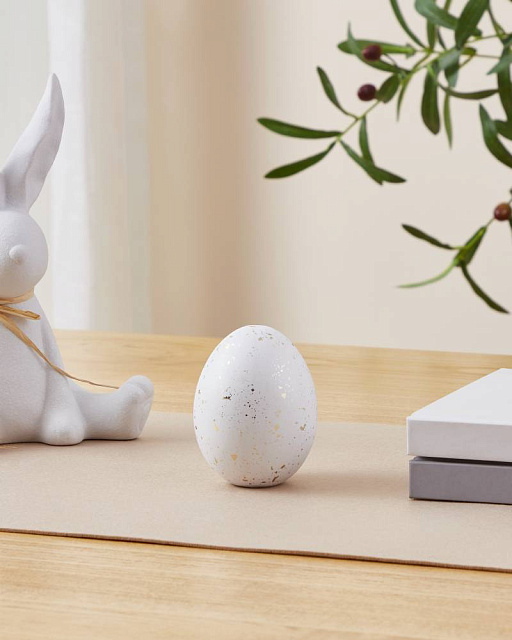 427926 Фигурка Яйцо LANDJUT ?70, H95 керамика, белый, золотой в Екатеринбурге 427926 Фигурка Яйцо LANDJUT ?70, H95 керамика, белый, золотой