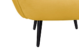 Мягкое кресло Benee Yellow на черных ножках №5