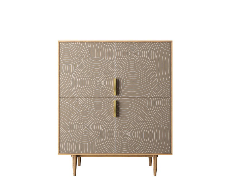Большой комод с четырьмя дверками "Line" R19/beige
