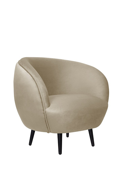 Мягкое кресло Small Benee Taupe на черных ножках в Екатеринбурге Мягкое кресло Small Benee Taupe на черных ножках