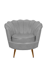 Низкое кресло ракушка Pearl Grey V2