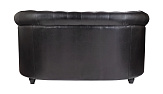 Кожаный диван лофт Karo V2 черный №3
