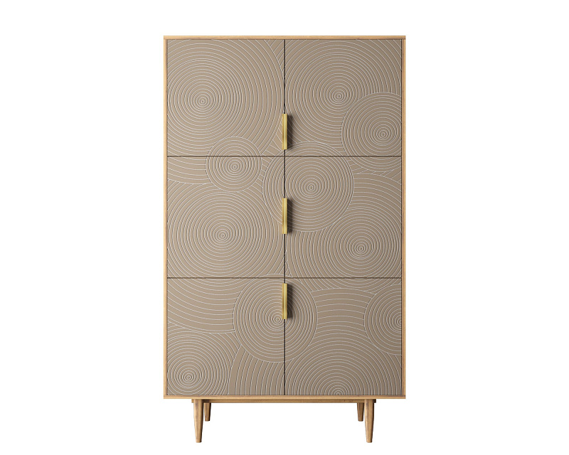 Большой комод с шестью дверками "Line" R20/beige