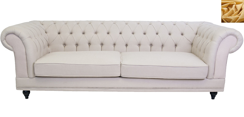 Диван мягкий арт-деко Neylan желтый