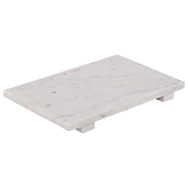 427258 Тарелка декоративная SIAYAN, L305, B200, H29, мрамор, белый в Екатеринбурге 427258 Тарелка декоративная SIAYAN, L305, B200, H29, мрамор, белый