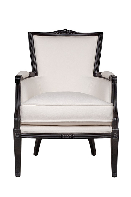 Мягкое полукресло с подлокотниками Tous white