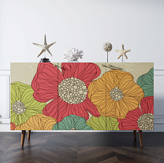 Комод "Berber" три дверки 5 принт арт BB01/Print_05