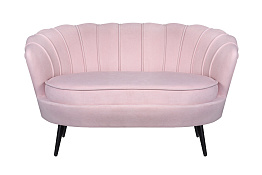 Диван ракушка Pearl Double Pink на черных ножках в Екатеринбурге
