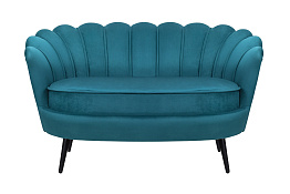 Диван ракушка Pearl Double Marine Velvet на черных ножках в Екатеринбурге