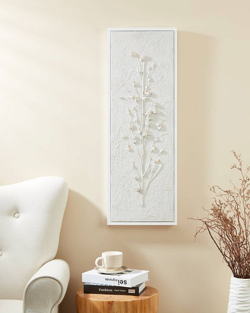 423037 Картина ALAMINOS, L330, B30, H930, пластик, холст, белый, золотой в Екатеринбурге 423037 Картина ALAMINOS, L330, B30, H930, пластик, холст, белый, золотой