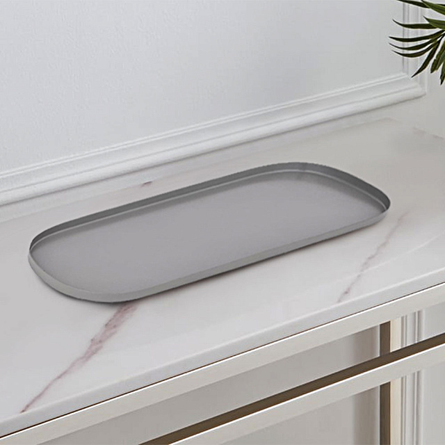 427054 Поднос декоративный SAVANT, L380, B170, H15, сталь, серый в Екатеринбурге 427054 Поднос декоративный SAVANT, L380, B170, H15, сталь, серый