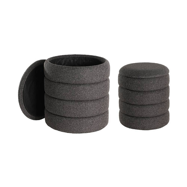 424124 Пуф AMPAHAKA (комп.из 2шт.), H445, ?400, полиэстер, серый в Екатеринбурге 424124 Пуф AMPAHAKA (комп.из 2шт.), H445, ?400, полиэстер, серый