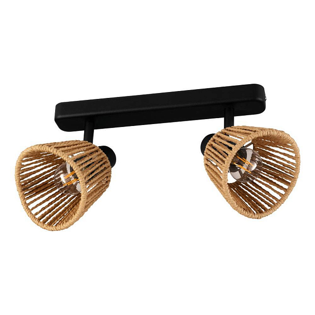 44129 Спот KEELBY, 2X40W(E14), сталь, черный, натуральный в Екатеринбурге 44129 Спот KEELBY, 2X40W(E14), сталь, черный, натуральный