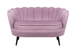 Дизайнерский двухместный диван Pearl Double Pink на черных ножках в Екатеринбурге