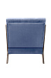 Низкое кресло с деревянными подлокотниками Mody Sky цвет синий №2