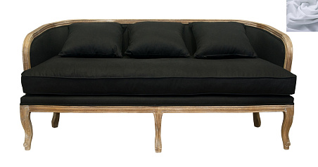 Диван в стиле ретро Nora светло-серый