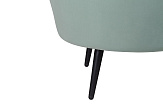 Диван ракушка для гостиниц Pearl Triple Green на черных ножках №6