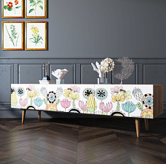 Комод "Berber" с ящиками низкий под TV арт BB19/Print_03