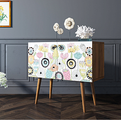 Комод на высоких ножках "Berber" малый арт BB13/Print_03