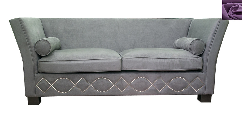 Трехместный диван арт-деко Volte Grey фиолетовый цвет в Екатеринбурге Трехместный диван арт-деко Volte Grey фиолетовый цвет