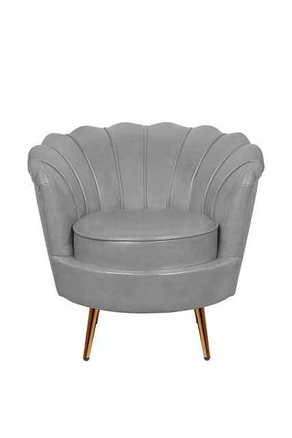 Низкое кресло ракушка Pearl Grey V2