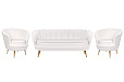 Комплект кресел и дивана ракушка Pearl Triple Beige