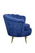 Низкое кресло ракушка Pearl синий №2