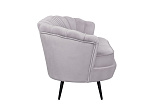 Дизайнерский диван для гостиниц Pearl Triple Grey на черных ножках №2