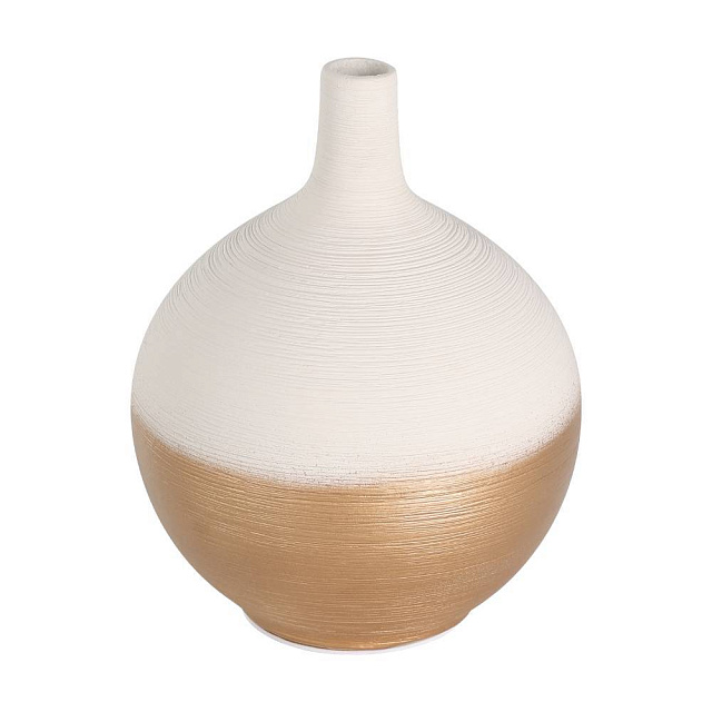 421417 Ваза декоративная SARYKSU, H185, керамика, белый, золотой в Екатеринбурге 421417 Ваза декоративная SARYKSU, H185, керамика, белый, золотой